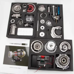 T700 Turboshaft Engine Model Kit that Works - Build Your Own Turboshaft Engine - TECHING 1/4 Metal Simulation Electric Military Helicopter Turboshaft Engine Model DM136