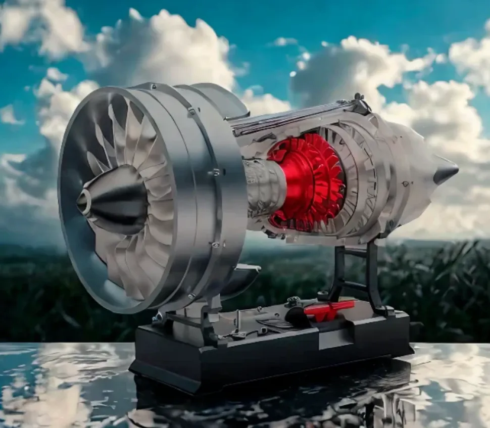 Turbofan Engine Model Kit that Works - Build Your Own Turbofan Engine - TECHING 1/12 Full Metal Dual-Spool Turbofan Engine Model Kit 300+PCS