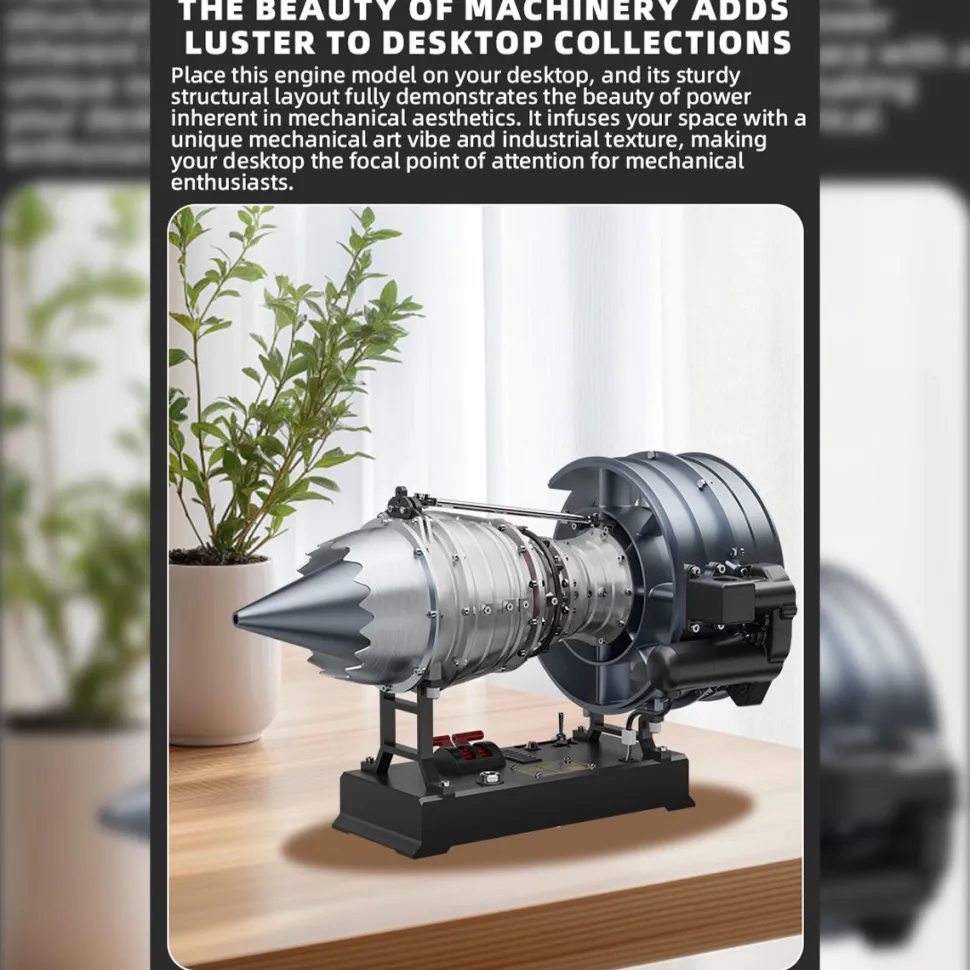 Turbofan Engine Model Kit that Works - Build Your Own Turbofan Engine - TECHING 1/12 Full Metal Dual-Spool Turbofan Engine Model Kit 300+PCS