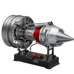 Turbofan Engine Model Kit that Works - Build Your Own Turbofan Engine - TECHING 1/12 Full Metal Dual-Spool Turbofan Engine Model Kit 300+PCS