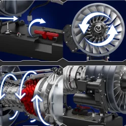 Turbofan Engine Model Kit that Works - Build Your Own Turbofan Engine - TECHING 1/12 Full Metal Dual-Spool Turbofan Engine Model Kit 300+PCS