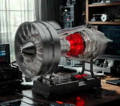 Turbofan Engine Model Kit that Works - Build Your Own Turbofan Engine - TECHING 1/12 Full Metal Dual-Spool Turbofan Engine Model Kit 300+PCS