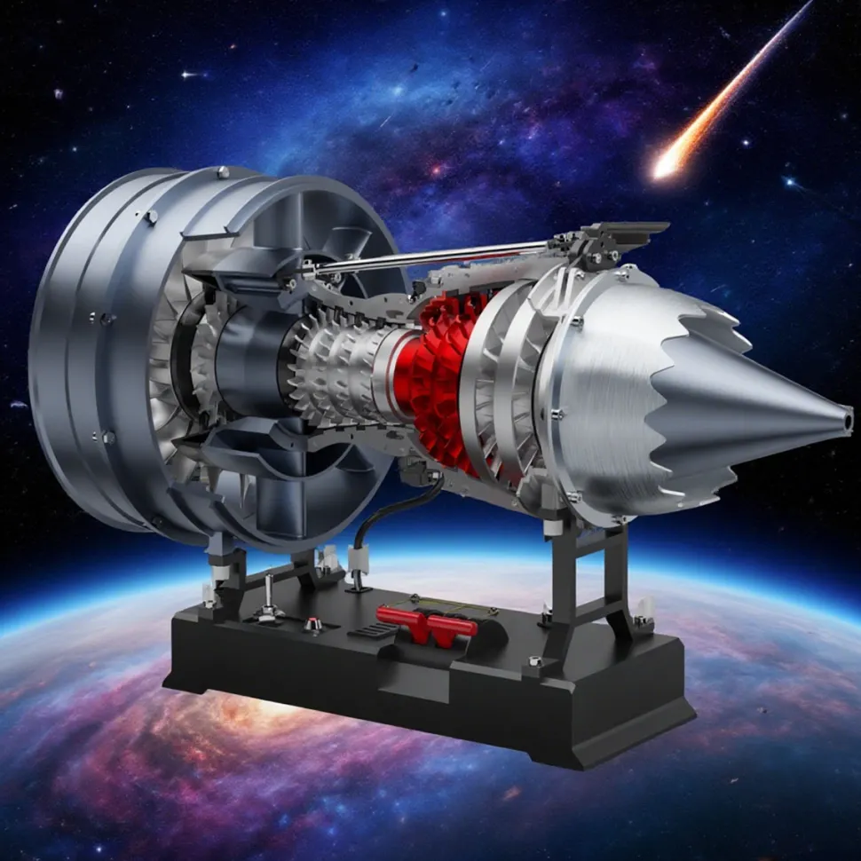Turbofan Engine Model Kit that Works - Build Your Own Turbofan Engine - TECHING 1/12 Full Metal Dual-Spool Turbofan Engine Model Kit 300+PCS