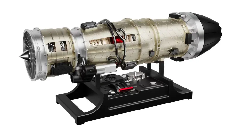 Turbofan Engine Model Kit that Works - Build Your Own Turbofan Engine - TECHING 1/10 Full Metal Electric Turbojet Engine Small Bypass Ratio Twin Rotor Aircraft Model DM135 600+Pcs