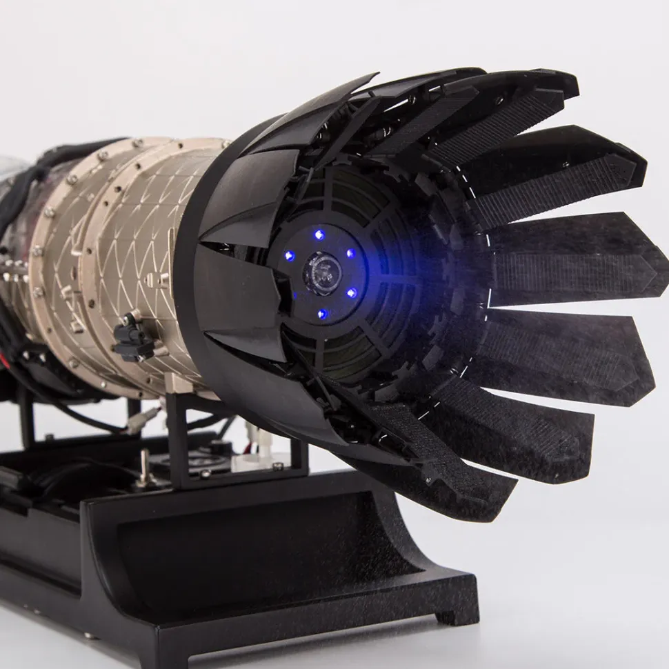 Turbofan Engine Model Kit that Works - Build Your Own Turbofan Engine - TECHING 1/10 Full Metal Electric Turbojet Engine Small Bypass Ratio Twin Rotor Aircraft Model DM135 600+Pcs