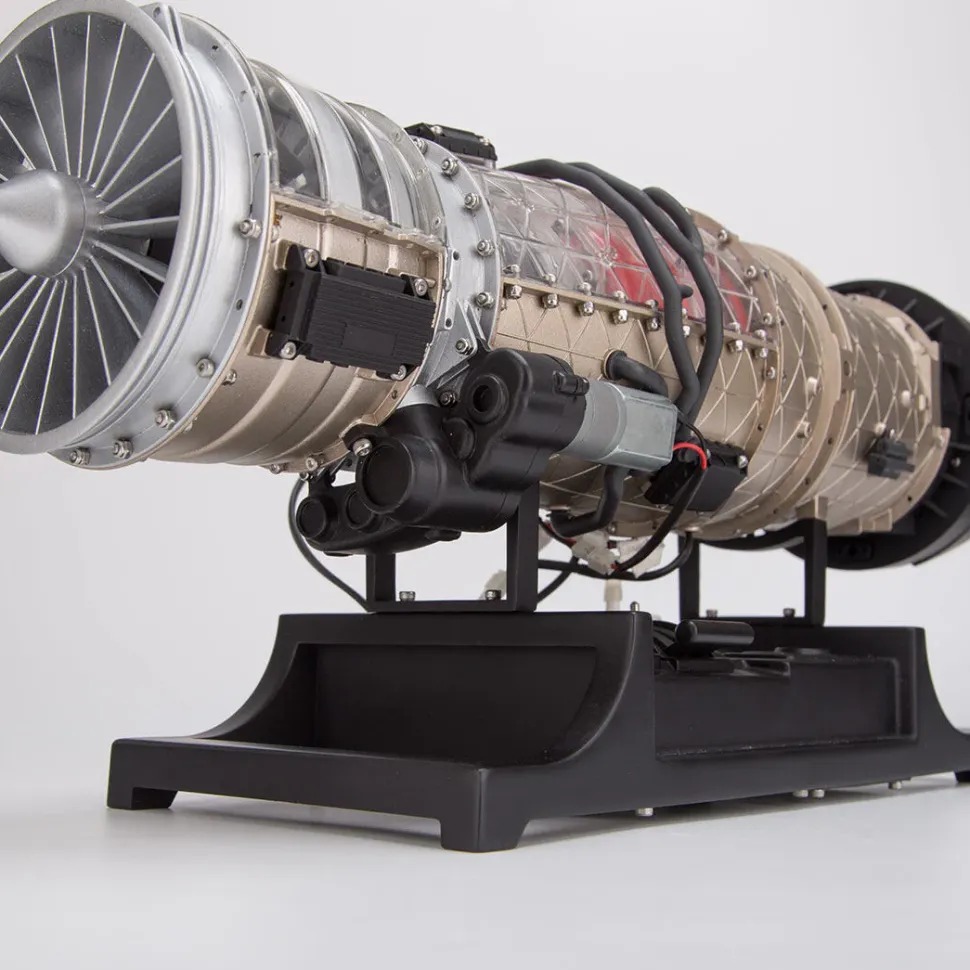 Turbofan Engine Model Kit that Works - Build Your Own Turbofan Engine - TECHING 1/10 Full Metal Electric Turbojet Engine Small Bypass Ratio Twin Rotor Aircraft Model DM135 600+Pcs