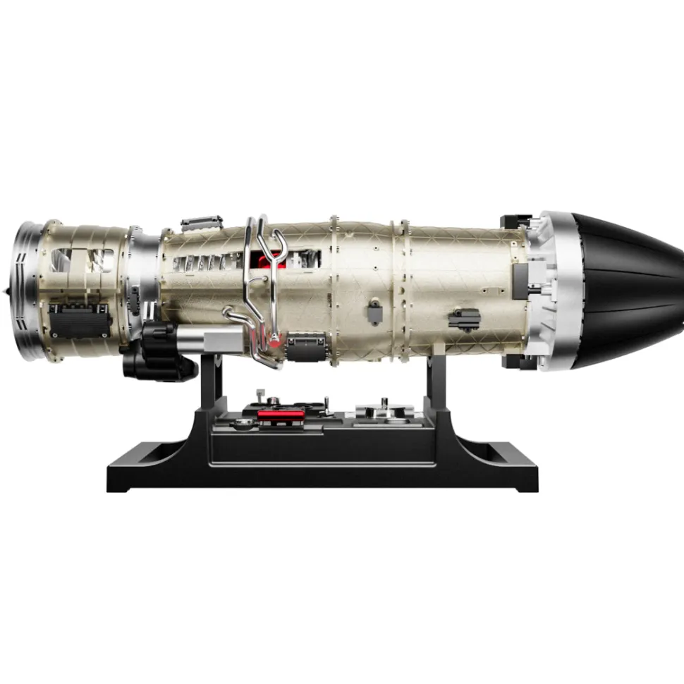 Turbofan Engine Model Kit that Works - Build Your Own Turbofan Engine - TECHING 1/10 Full Metal Electric Turbojet Engine Small Bypass Ratio Twin Rotor Aircraft Model DM135 600+Pcs