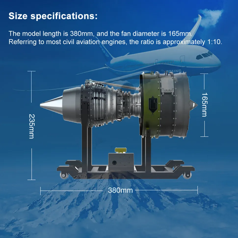 Turbofan Engine Model Kit that Works - Build Your Own Turbofan Engine - TECHING 1/10 Full Metal Dual-Spool Turbofan Engine Aircraft Jet Engine Model 1000+Pcs