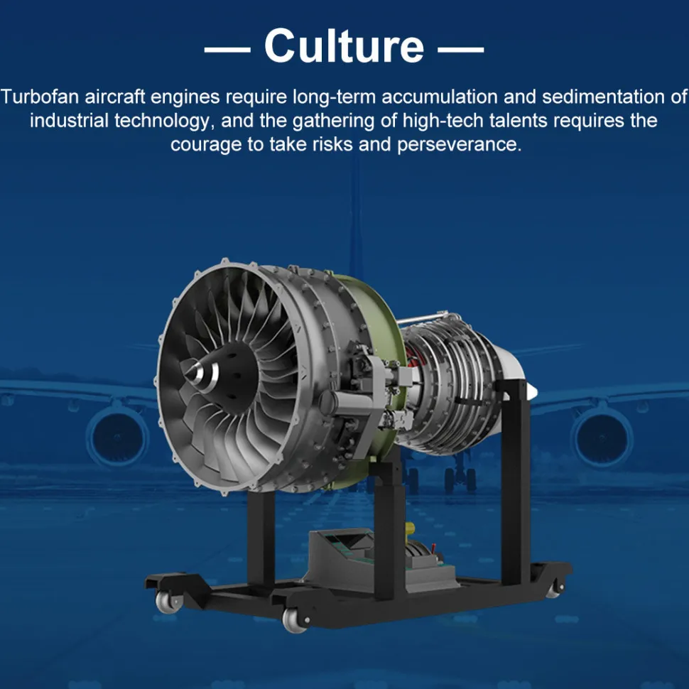 Turbofan Engine Model Kit that Works - Build Your Own Turbofan Engine - TECHING 1/10 Full Metal Dual-Spool Turbofan Engine Aircraft Jet Engine Model 1000+Pcs