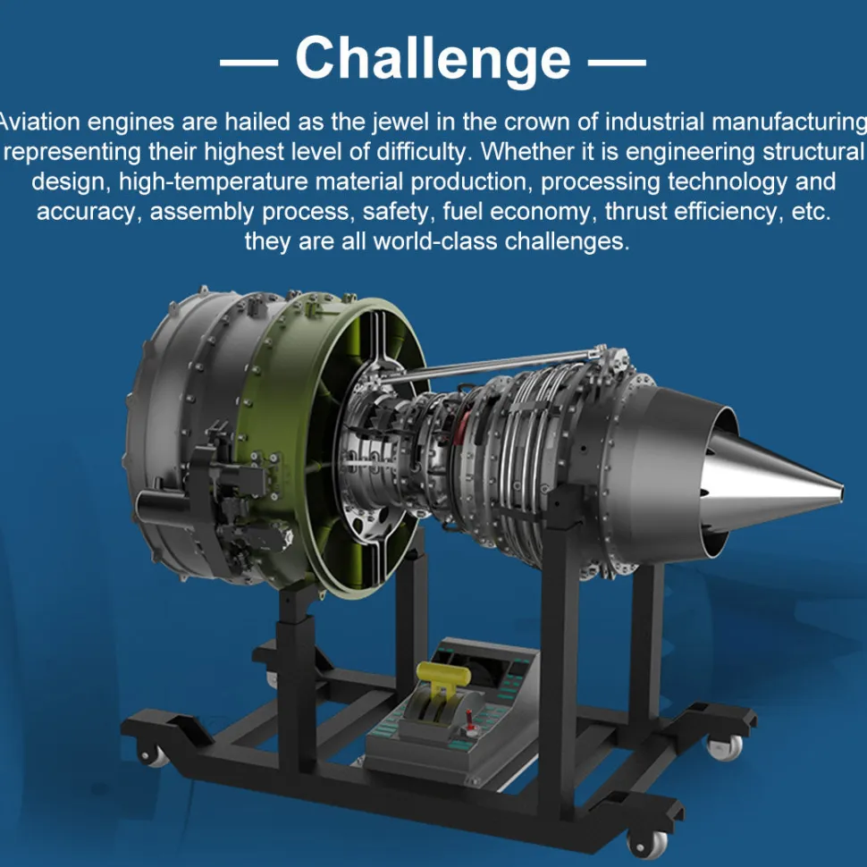 Turbofan Engine Model Kit that Works - Build Your Own Turbofan Engine - TECHING 1/10 Full Metal Dual-Spool Turbofan Engine Aircraft Jet Engine Model 1000+Pcs