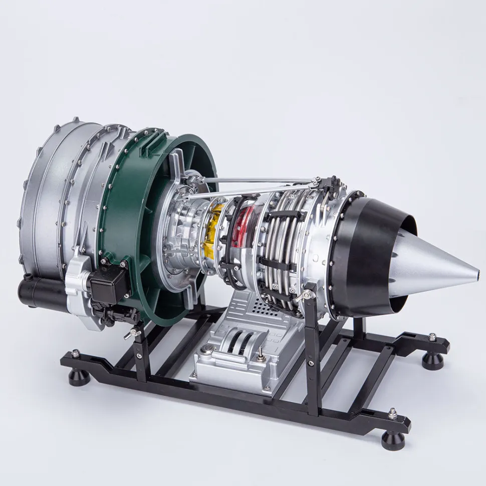 Turbofan Engine Model Kit that Works - Build Your Own Turbofan Engine - TECHING 1/10 Full Metal Dual-Spool Turbofan Engine Aircraft Jet Engine Model 1000+Pcs