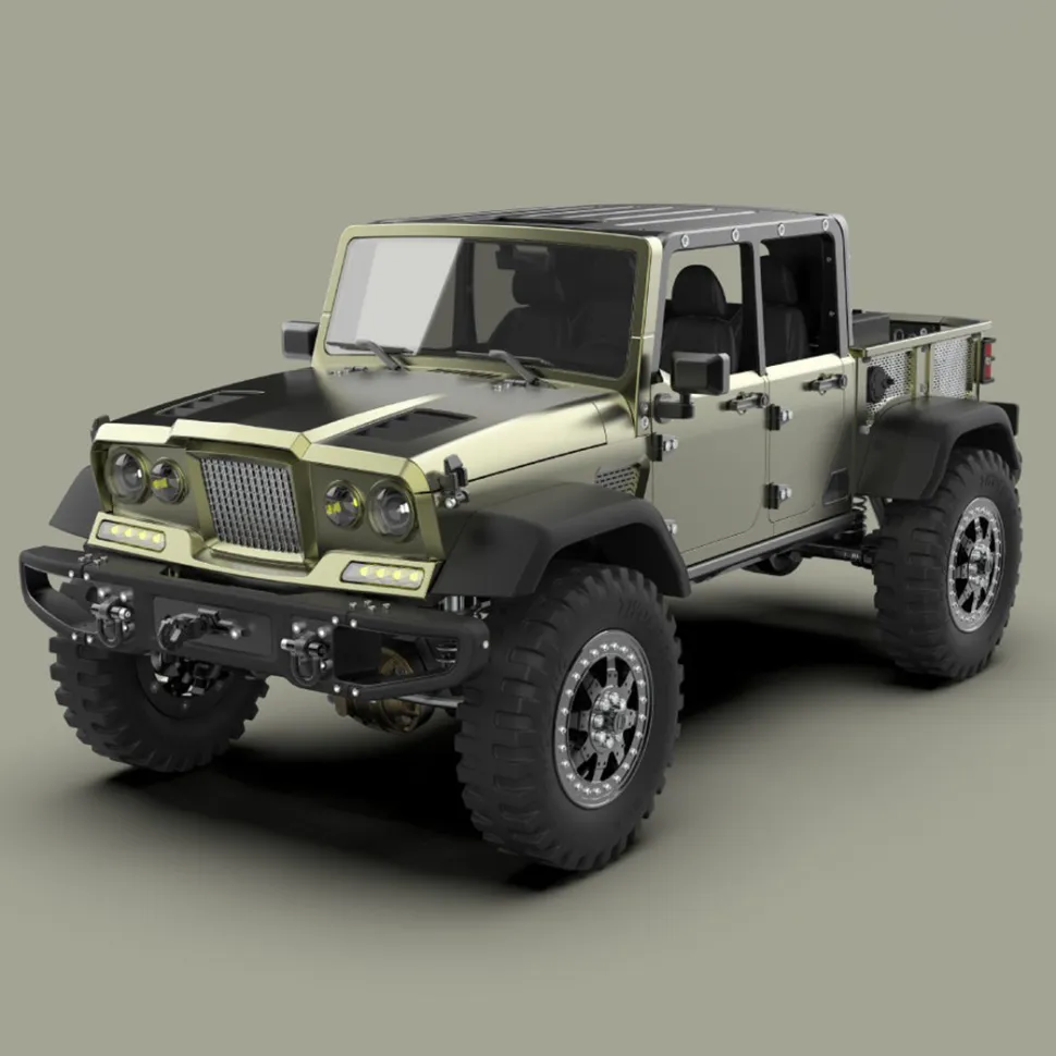 TWOLF TW-715 V8 Engine Powered 1:10 Scale RC Off-road 4WD 4-Door Pickup Truck Vehicle Crawler Kit