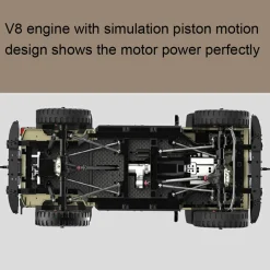 TWOLF TW-715 V8 Engine Powered 1:10 Scale RC Off-road 4WD 4-Door Pickup Truck Vehicle Crawler Kit