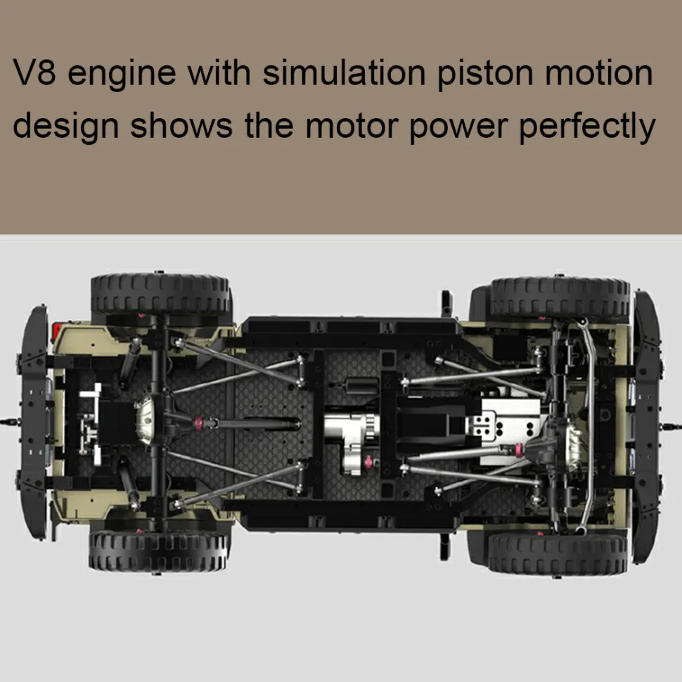 TWOLF TW-715 V8 Engine Powered 1:10 Scale RC Off-road 4WD 4-Door Pickup Truck Vehicle Crawler Kit