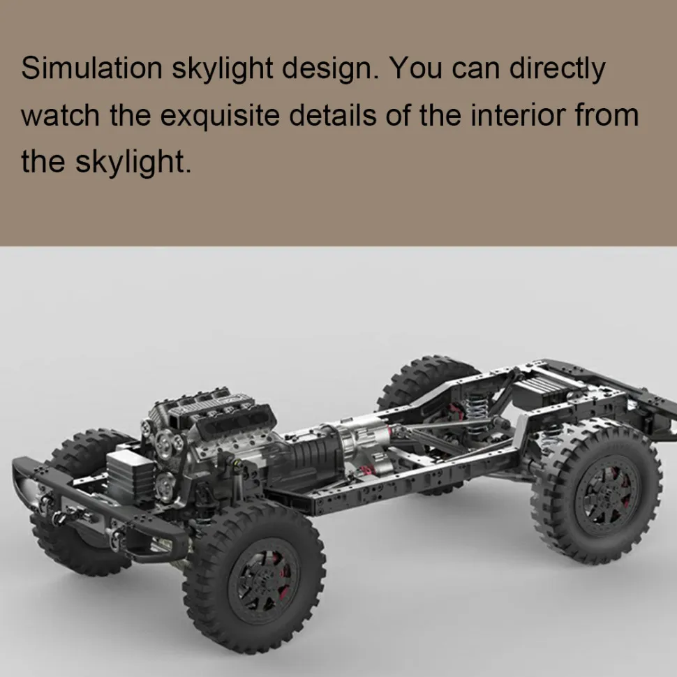 TWOLF TW-715 V8 Engine Powered 1:10 Scale RC Off-road 4WD 4-Door Pickup Truck Vehicle Crawler Kit