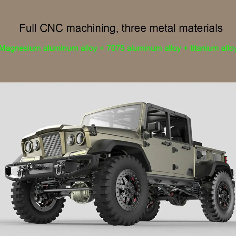 TWOLF TW-715 V8 Engine Powered 1:10 Scale RC Off-road 4WD 4-Door Pickup Truck Vehicle Crawler Kit