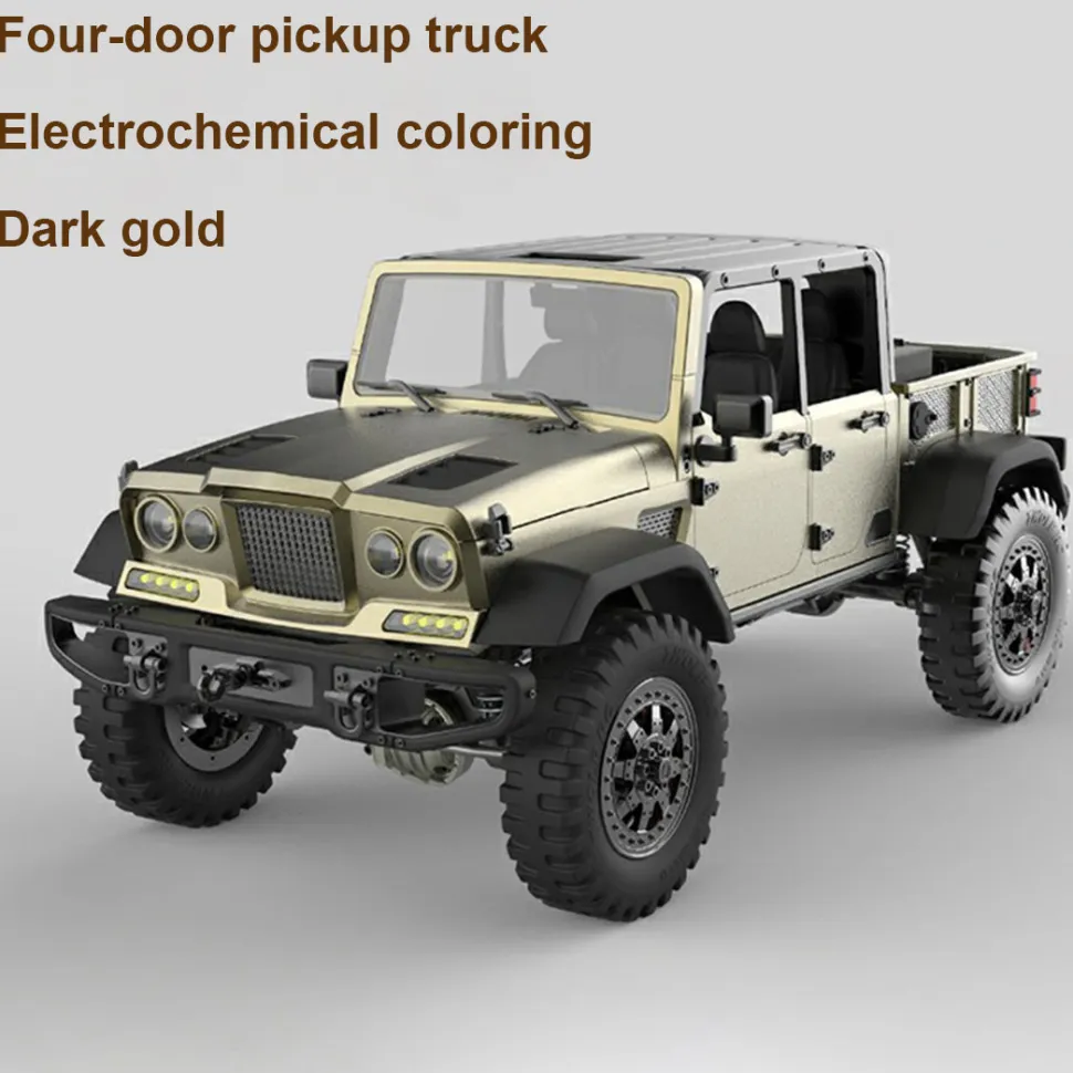 TWOLF TW-715 V8 Engine Powered 1:10 Scale RC Off-road 4WD 4-Door Pickup Truck Vehicle Crawler Kit with Electronic Equipment