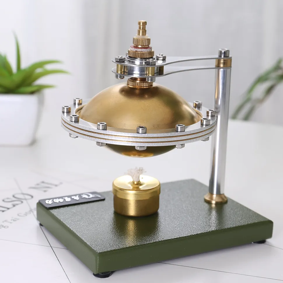 UFO Spin Suspension Steam Engine Model DIY Engine Kit with Copper Boiler and Alcohol Lamp