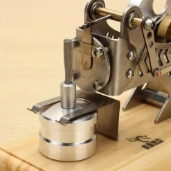 Vacuum Engine Flame Licker Engine Flame Eater Engine Motor Model with Wood Base - Enginediy