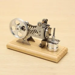 Vacuum Engine Flame Licker Engine Flame Eater Engine Motor Model with Wood Base - Enginediy