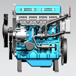 V4 Car Engine Assembly Kit Full Metal 4 Cylinder Car Engine Building Kit
