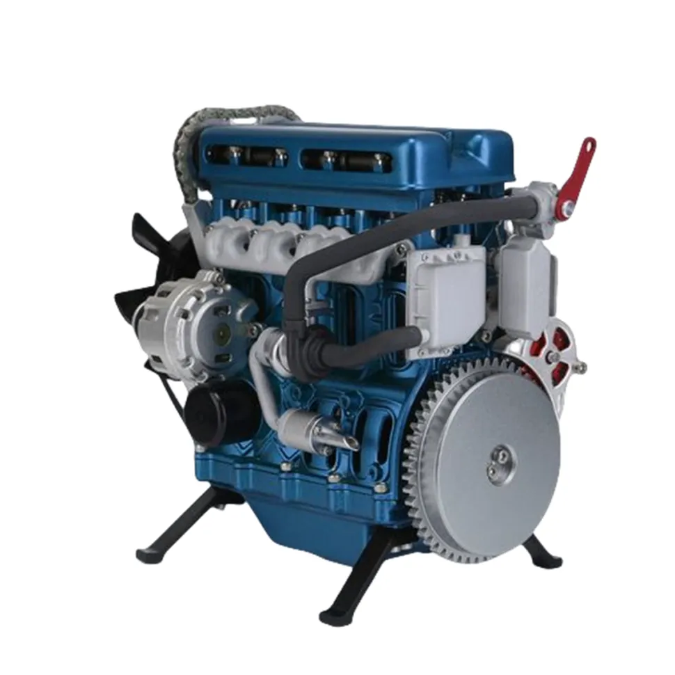 V4 Car Engine Assembly Kit Full Metal 4 Cylinder Car Engine Building Kit