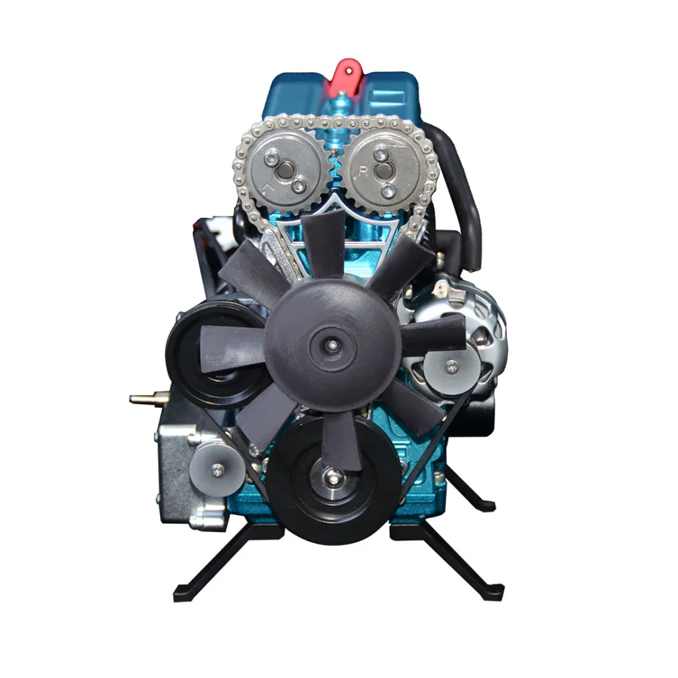 V4 Car Engine Assembly Kit Full Metal 4 Cylinder Car Engine Building Kit