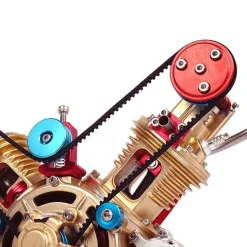 V2 Car Engine Assembly Kit Full Metal VTwin 2 Cylinder Engine Build Kit Gift for Collection (217pcs)