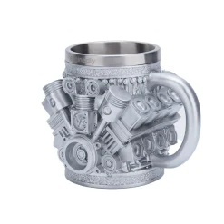 V8 Engine Coffee Cup with Stainless Steel Liner Creative Gift