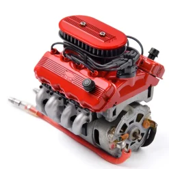 V8 Engine Fan Radiator Motor Hood Kit for 1/10 RC Car GRC 1976 F76 Motor