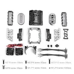 V8 Engine Fan Radiator Motor Hood Kit for 1/10 RC Car GRC 1976 F76 Motor