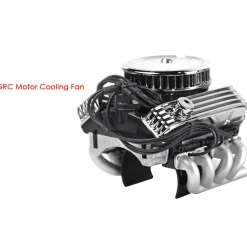 V8 Engine Fan Radiator Motor Hood Kit for 1/10 RC Car GRC F82 Motor