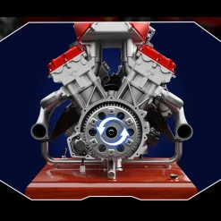 V12 Engine Model Kit that Works - Build Your Own V12 Engine - TECHING 1/4 Supercar V12 Engine Model Kit with Synchronized Throttle Sound Effects 800+PCS