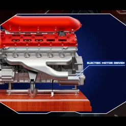 V12 Engine Model Kit that Works - Build Your Own V12 Engine - TECHING 1/4 Supercar V12 Engine Model Kit with Synchronized Throttle Sound Effects 800+PCS