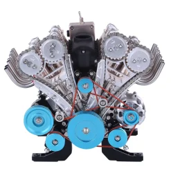 V8 Engine Model Kit that Works - Build Your Own V8 Engine - TECHING 1: 3 Full Metal V8 Car Engine Model Kit 500+Pcs