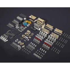 V8 Engine Model Kit that Works - Build Your Own V8 Engine - TECHING 1: 3 Full Metal V8 Car Engine Model Kit 500+Pcs