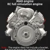 V8 Engine Model Kit that Works - Build Your Own V8 Engine - Paint Your Own V8 Engine -MAD RC V8 Engine for Capra VS4-10 Pro
