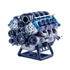 V8 Engine Model Kit that Works - Build Your Own V8 Engine - Paint Your Own V8 Engine -MAD RC V8 Engine for Capra VS4-10 Pro