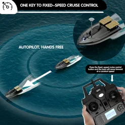 V070 GPS RC Bait Boat – 12000mAh, 500m Range, 1.5kg Dual-Hopper, 40 Waypoints