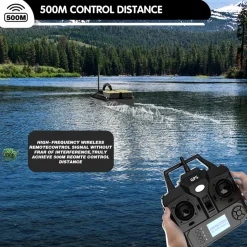 V070 GPS RC Bait Boat – 12000mAh, 500m Range, 1.5kg Dual-Hopper, 40 Waypoints