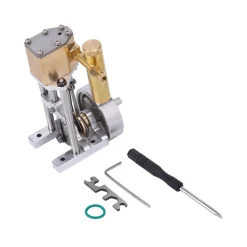 V1313 Mini Vertical Single-Cylinder Steam Engine Model with Reversing Mechanism Steam-Powered Mechanical Model