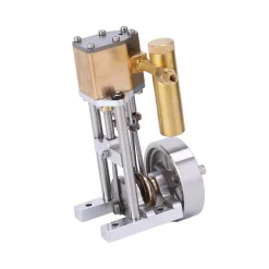 V1313 Mini Vertical Single-Cylinder Steam Engine Model with Reversing Mechanism Steam-Powered Mechanical Model