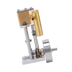 V1313 Mini Vertical Single-Cylinder Steam Engine Model with Reversing Mechanism Steam-Powered Mechanical Model