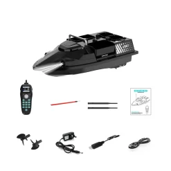 V803 RC Bait Boat - 4-Compartment, Dual Antenna, 4 Fishing Zones, 200 Waypoints