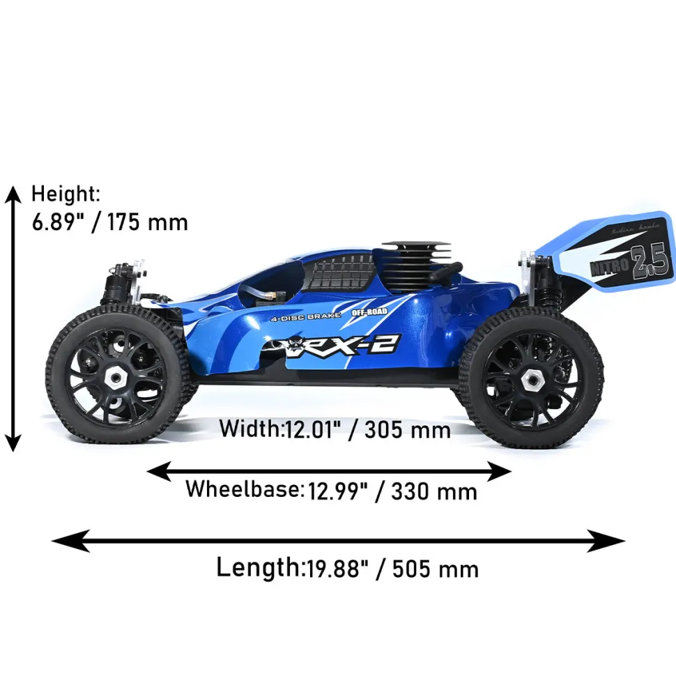 VRX RH802 1/8 Scale 2.4G 4WD RC Off-Road Car Model with SH.21-level Nitro Engine