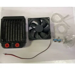 Water Cooled Radiator Cooling Fan Kit for 32cc Inline Four Cylinder Water Cooled Gasoline Engine