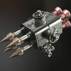 Weapons Accessories for Mechanical War Spider 3D Assembly Model Kit