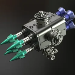 Weapons Accessories for Mechanical War Spider 3D Assembly Model Kit