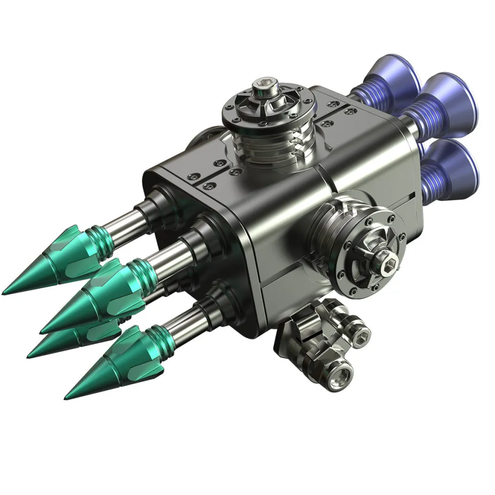 Weapons Accessories for Mechanical War Spider 3D Assembly Model Kit