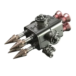 Weapons Accessories for Mechanical War Spider 3D Assembly Model Kit